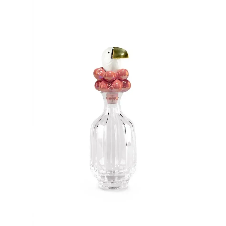 Toucan Glass Bottle Golden Luster