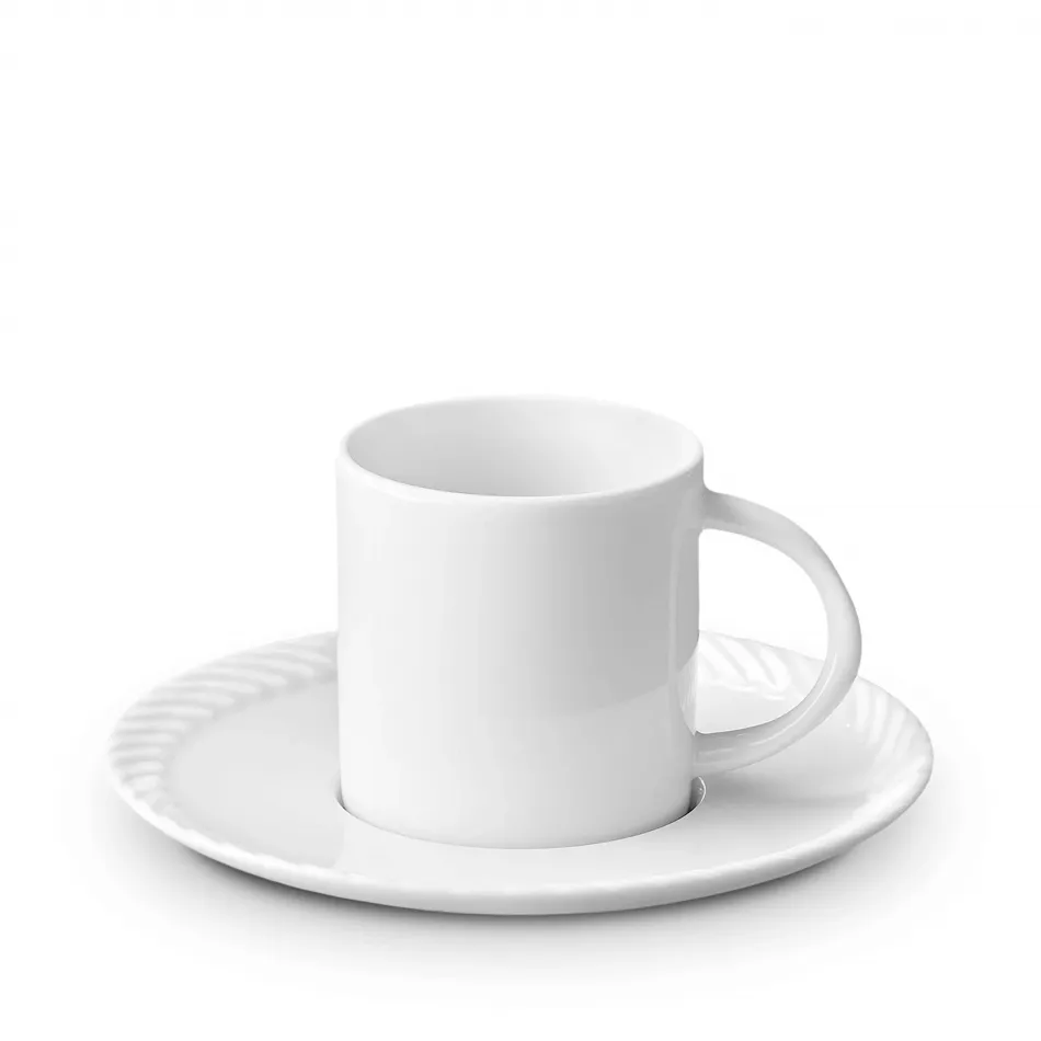 Corde White Espresso Cup + Saucer 4oz - 11cl