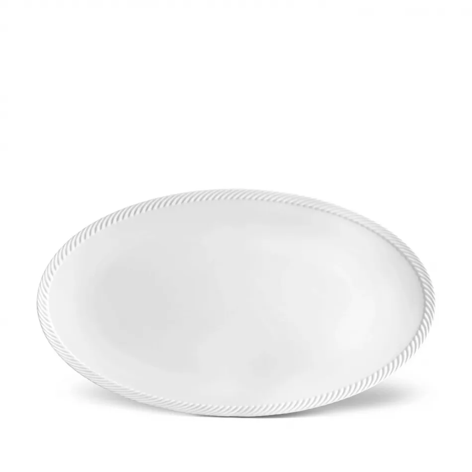 Corde White Oval Platter Large 21 x 12"