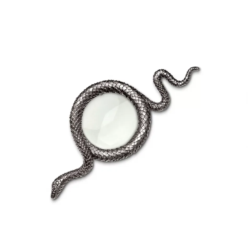 Snake Platinum Magnifying Glass Small 4.75" - 12cm