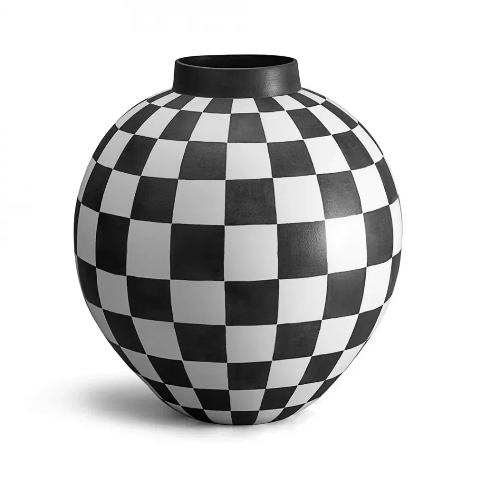Damier Vase X-Large 15 x 16.25" - 38 x 41cm