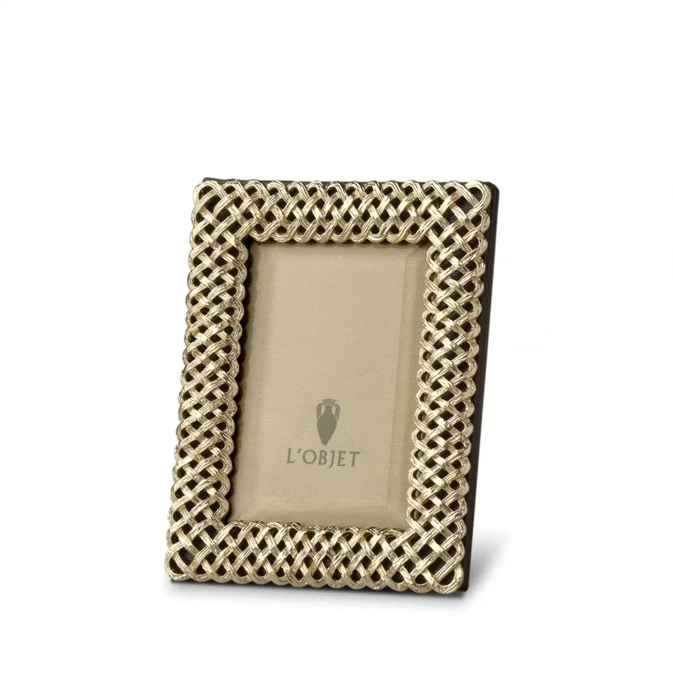 Braid Picture Frame Gold 2 x 3" - 5 x 8cm