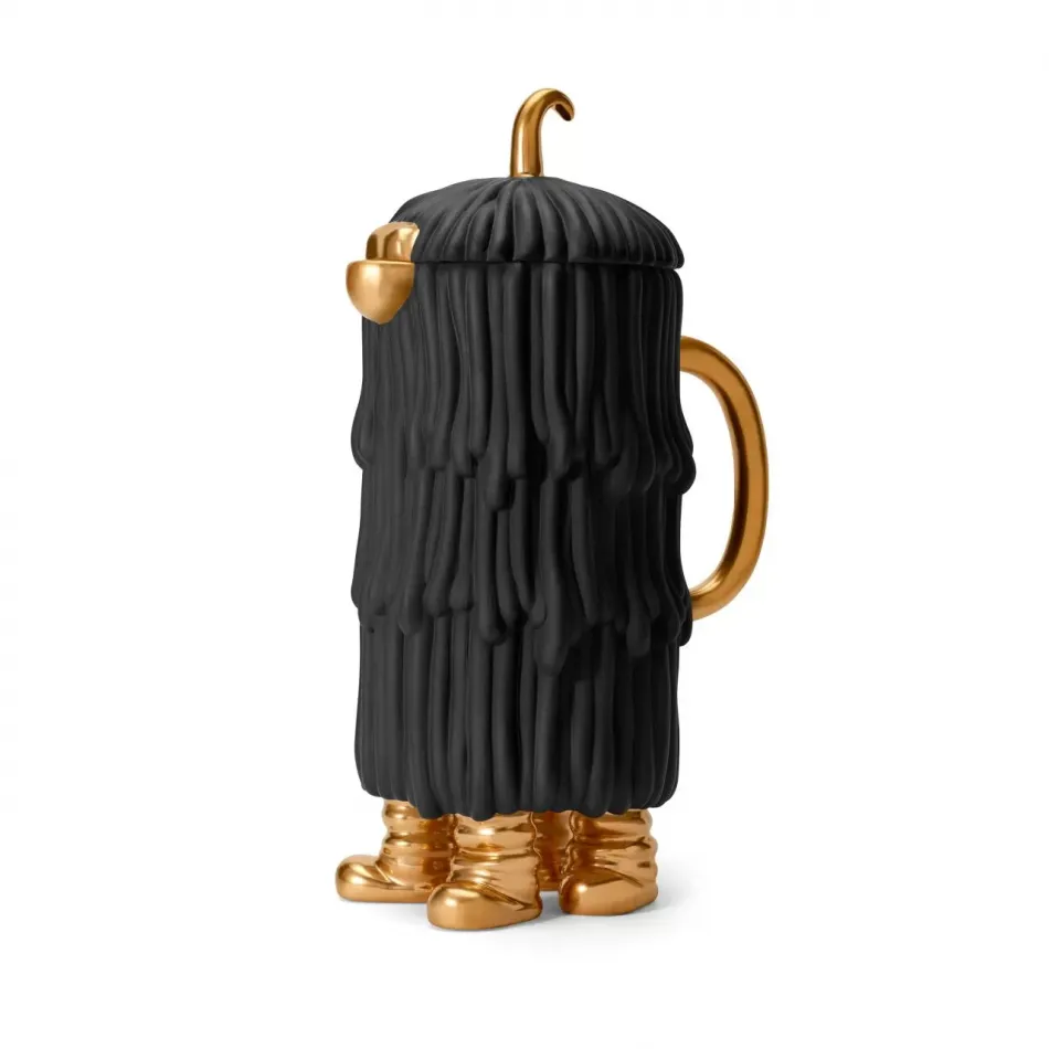 L'Objet + Haas Djuna Coffee/Tea Pot Black 7 x 4.5 x 12" - 18 x 11 x 30cm/48oz - 1.4L