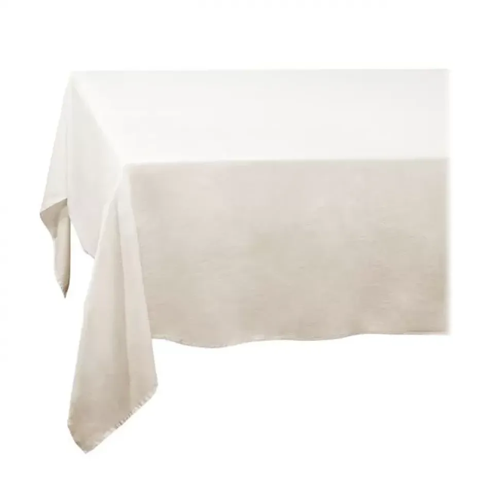 Linen Sateen Ecru Tablecloth 70 x 90"