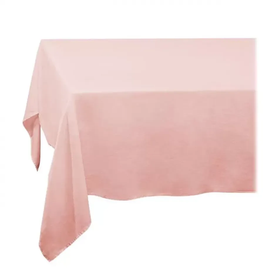 Linen Sateen Pink Tablecloth 70 x 90"