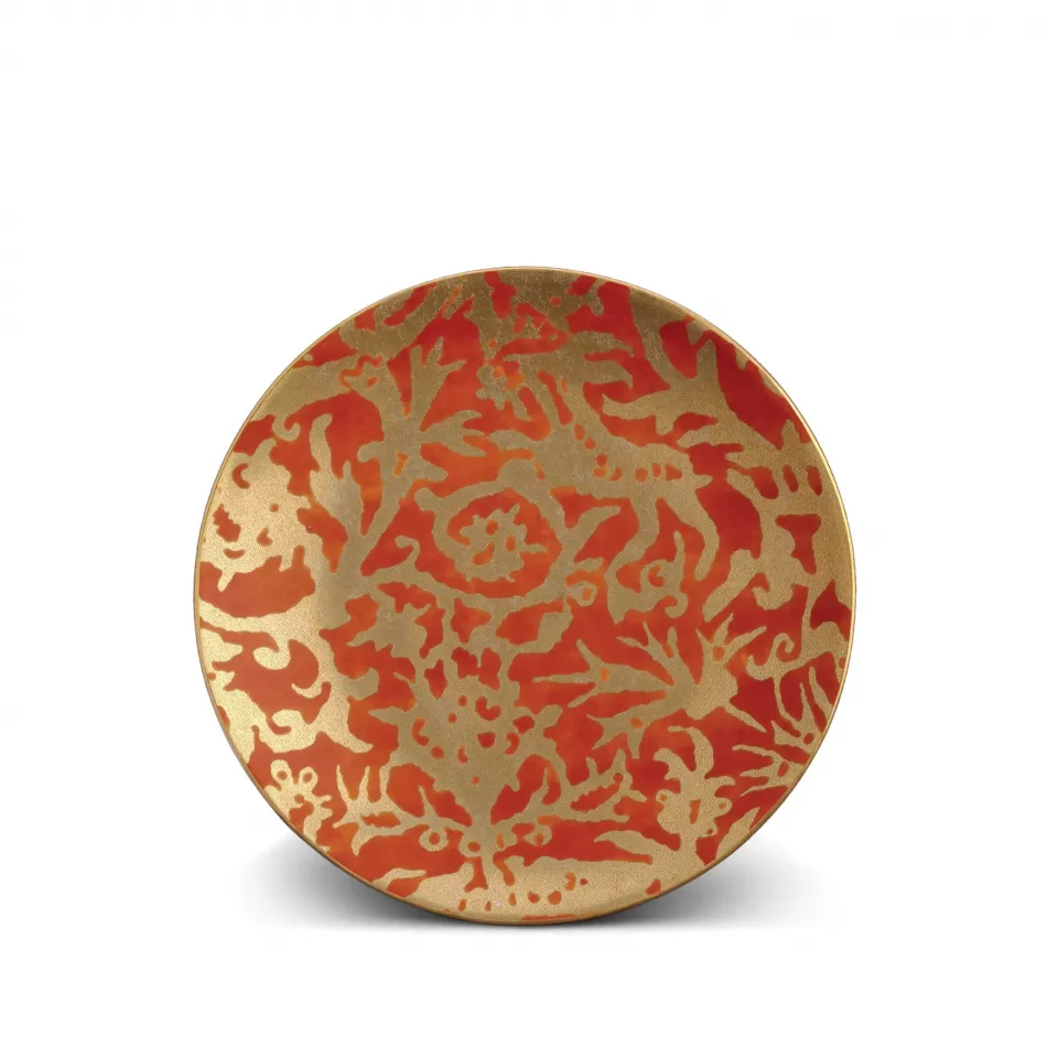 Fortuny 4 Dessert Plates Pergolesi Orange 8"