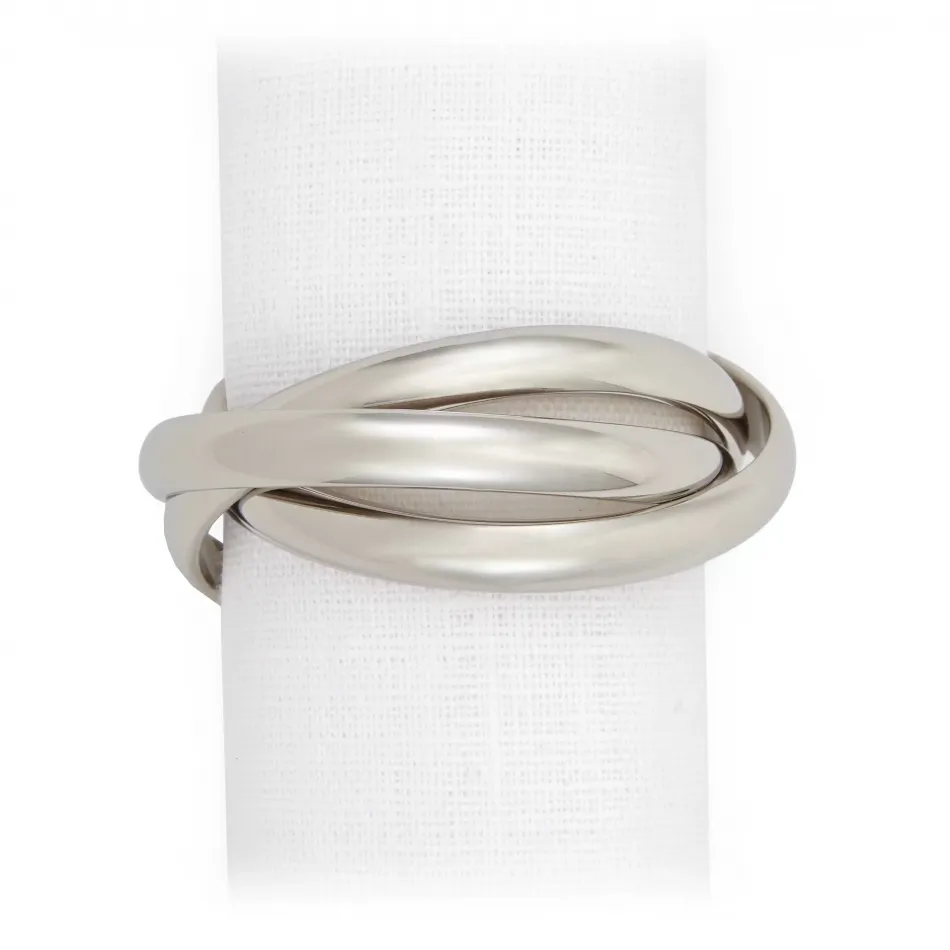 Three-Ring Platinum Napkin Jewels