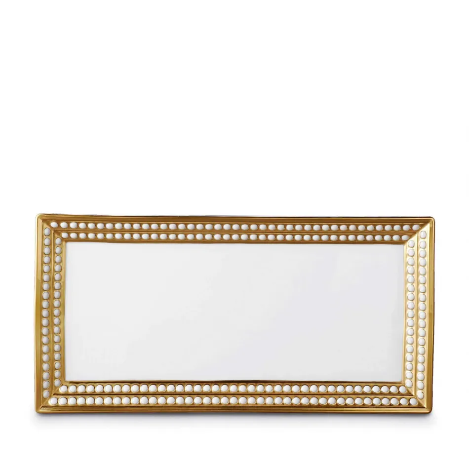 Perlee Gold Rectangular Platter 16 x 8"