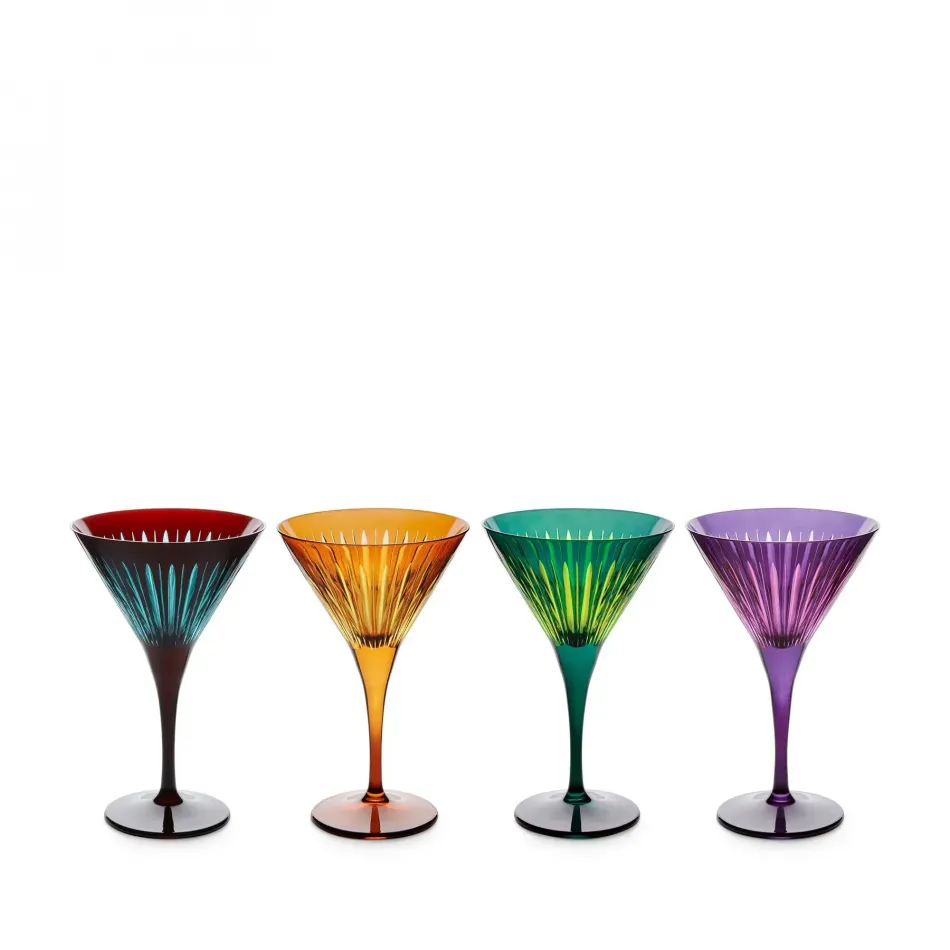 Prism Assorted Martini Glasses, Set of 4