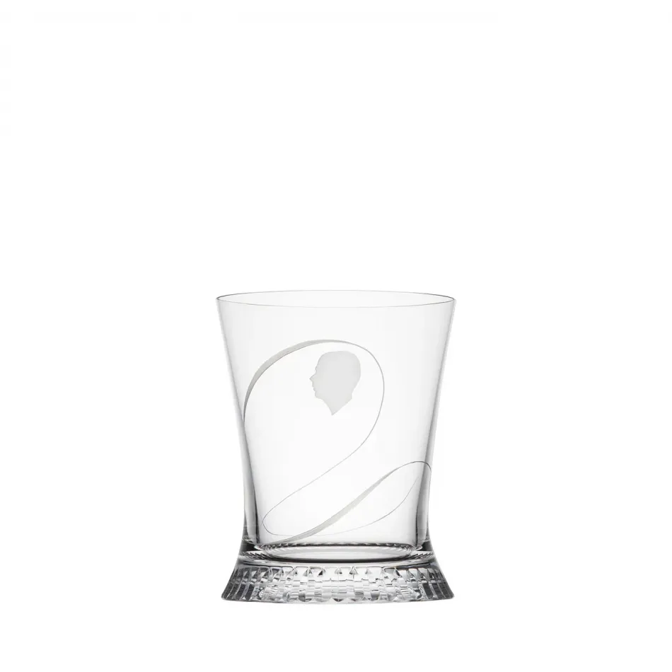 J & L Tumbler J cut, portrait and arabesque