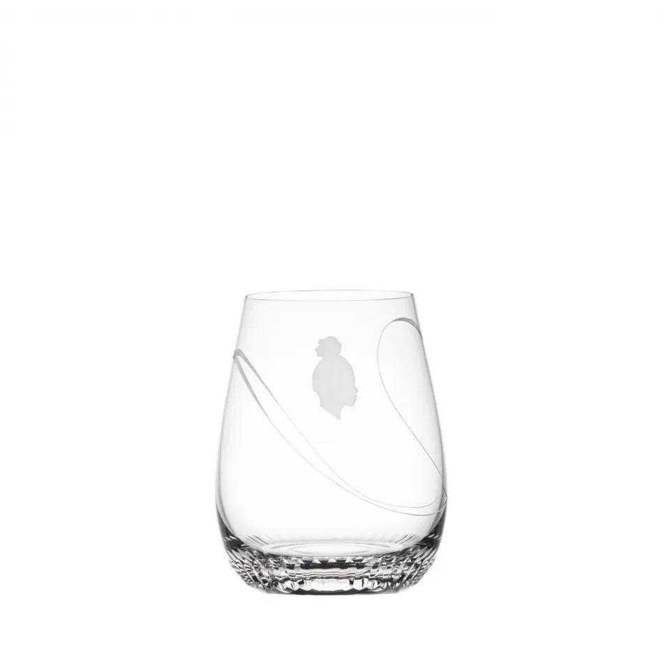 J & L Tumbler L cut, portrait and arabesque