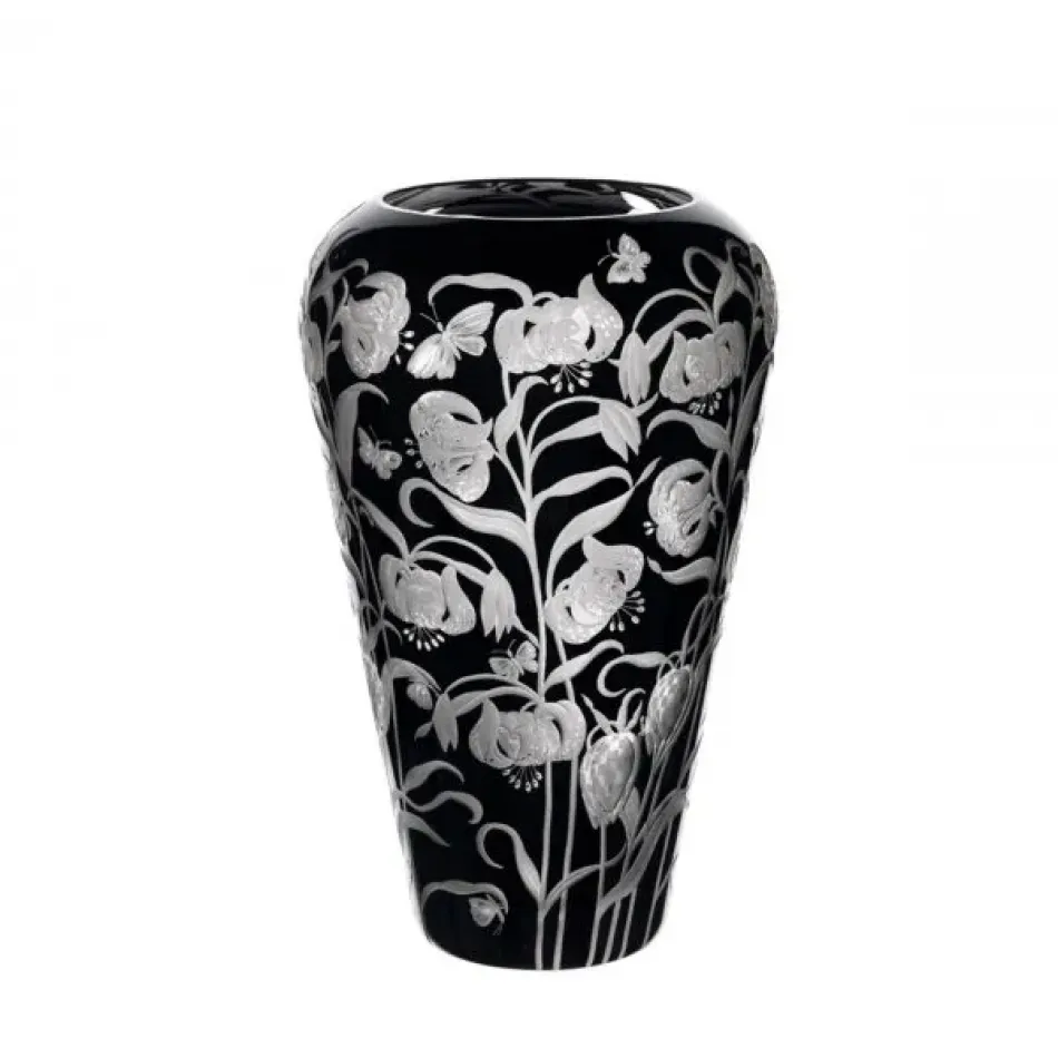 Schwarzemailvasen Black enameled vase I. "martagon lily"