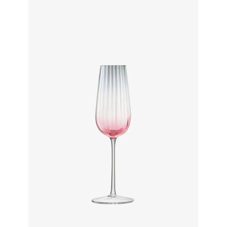 Dusk Champagne Flute 8 oz Pink/Grey, Set of 2