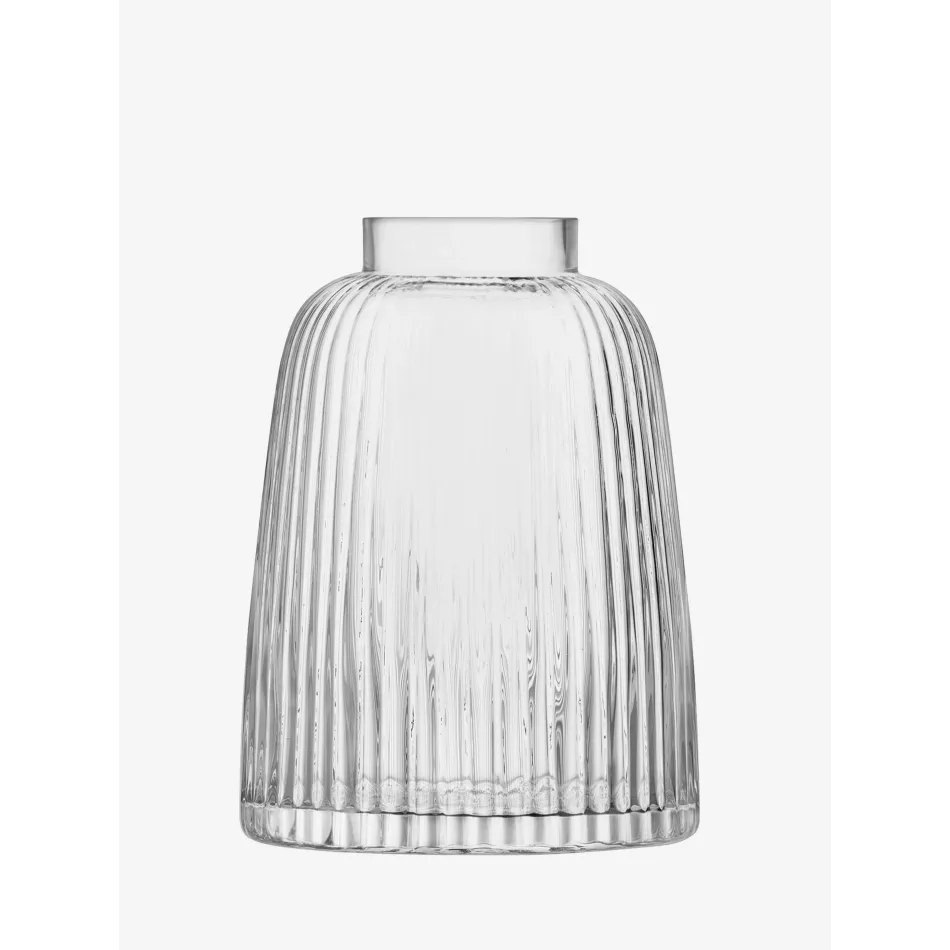 Pleat Vase Height 10.25 in Clear