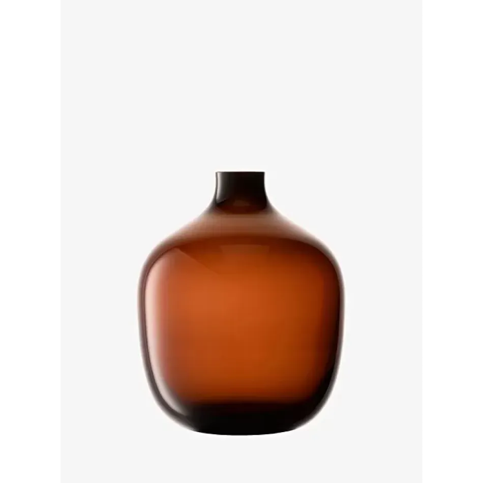 Vessel Vase Height 7 in Peat Brown