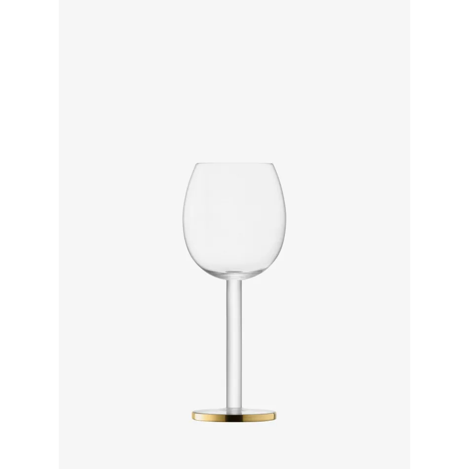 Luca Wine Glass 10 oz Gold, Set of 2