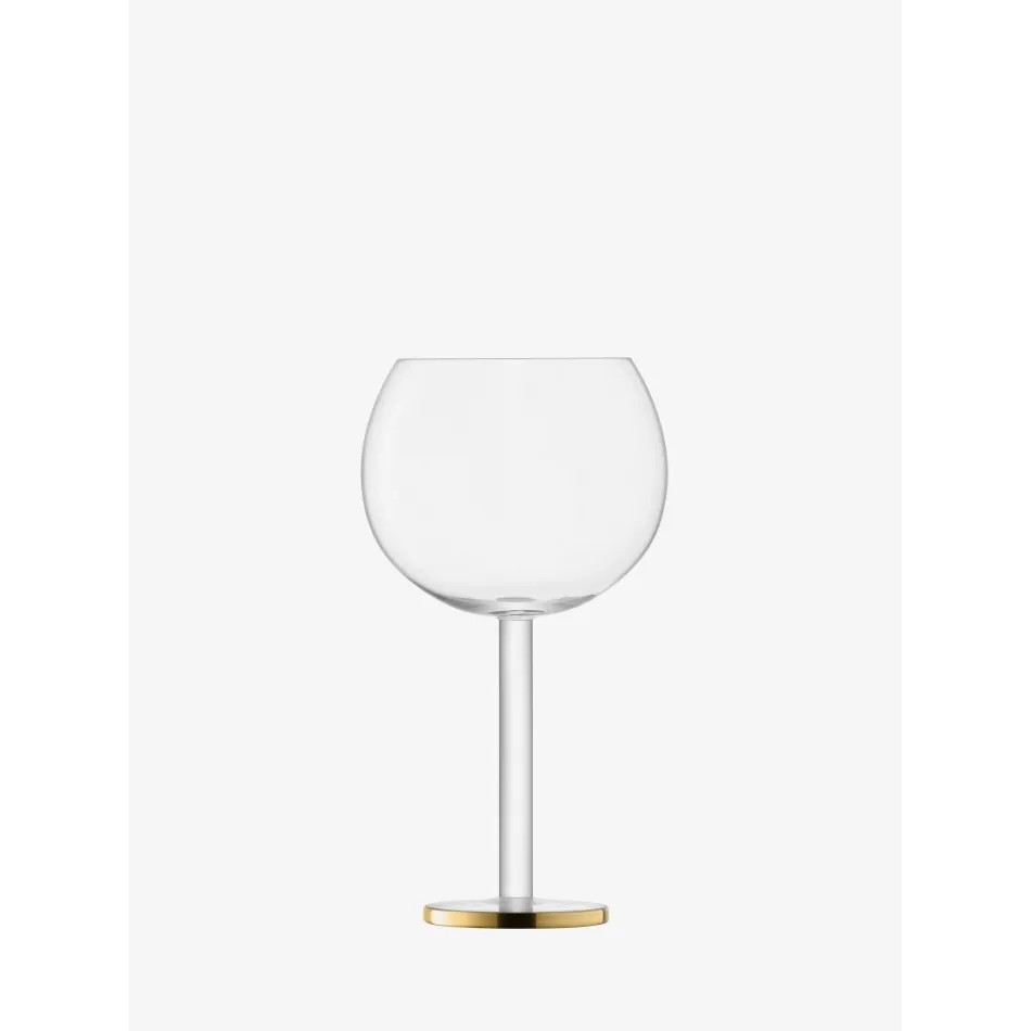 Luca Balloon Glass 19 oz Gold, Set of 2