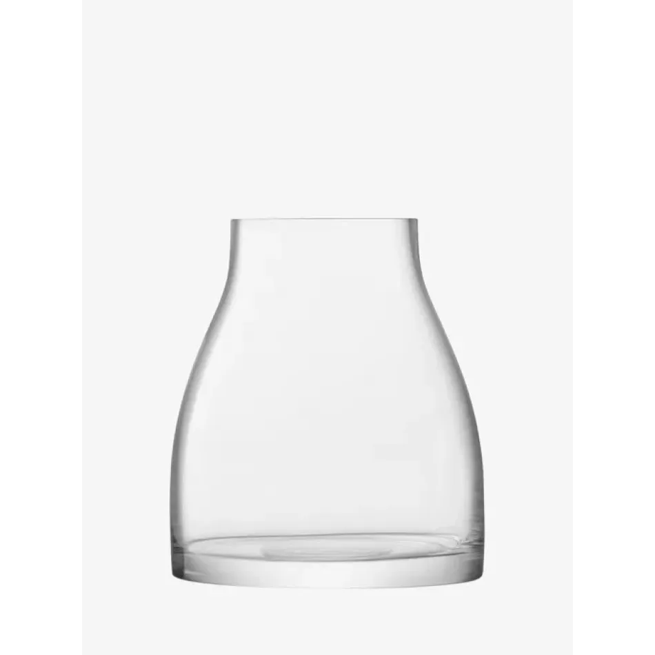 Flower Kiln Vase Height 8.25 in Clear