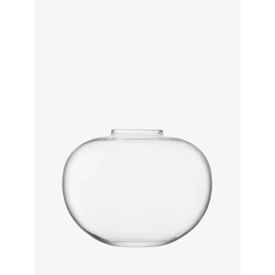 Flower Curved Bouquet Vase Height 6 in Clear