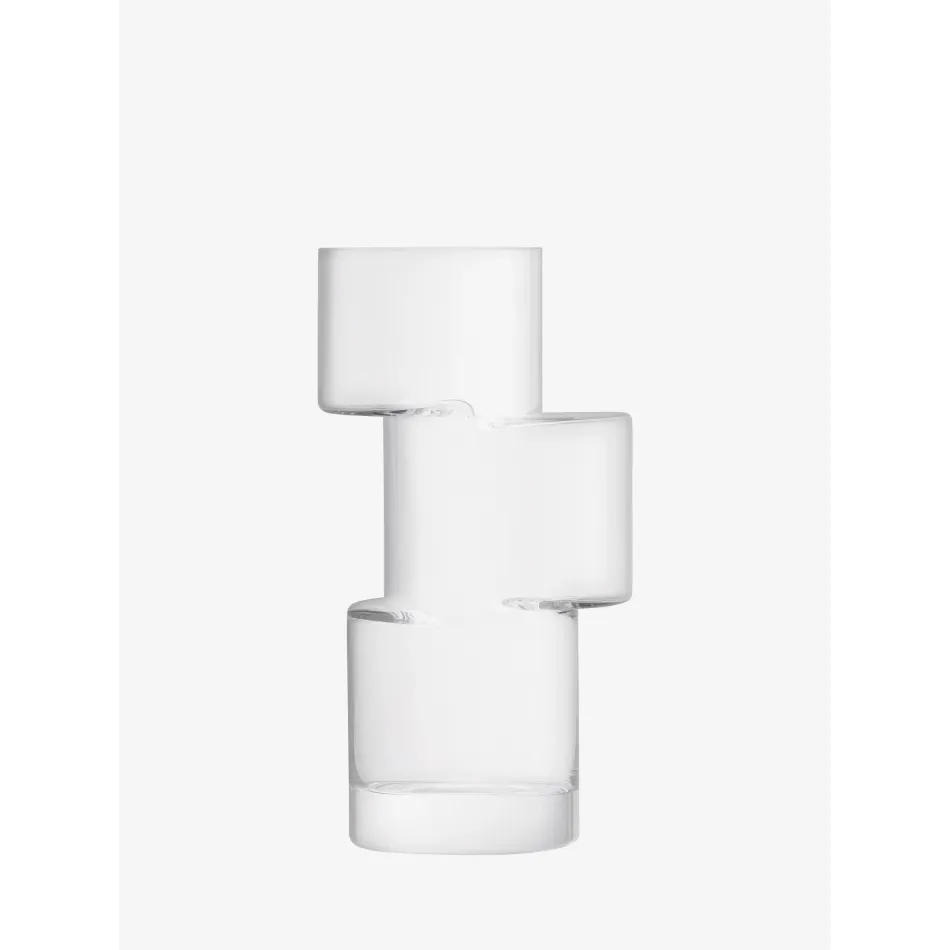 Tier Vase Height 10.25 in Clear