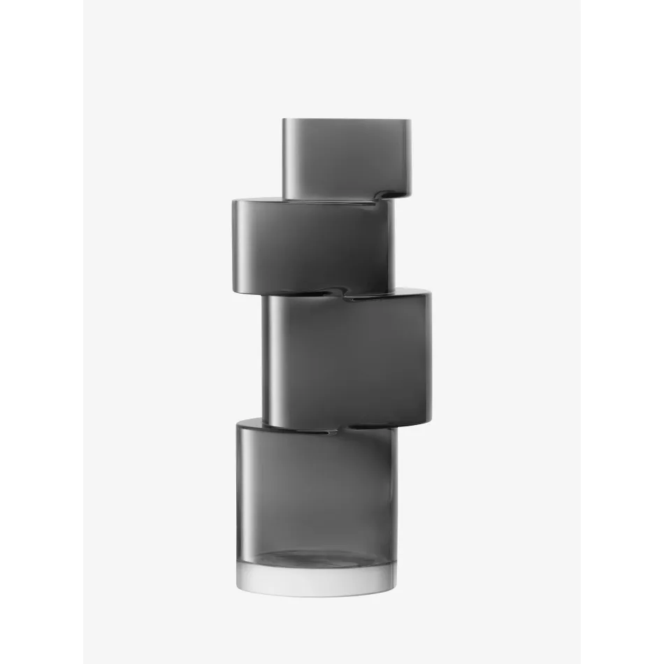 Tier Vase Height 13.75 in Slate Grey