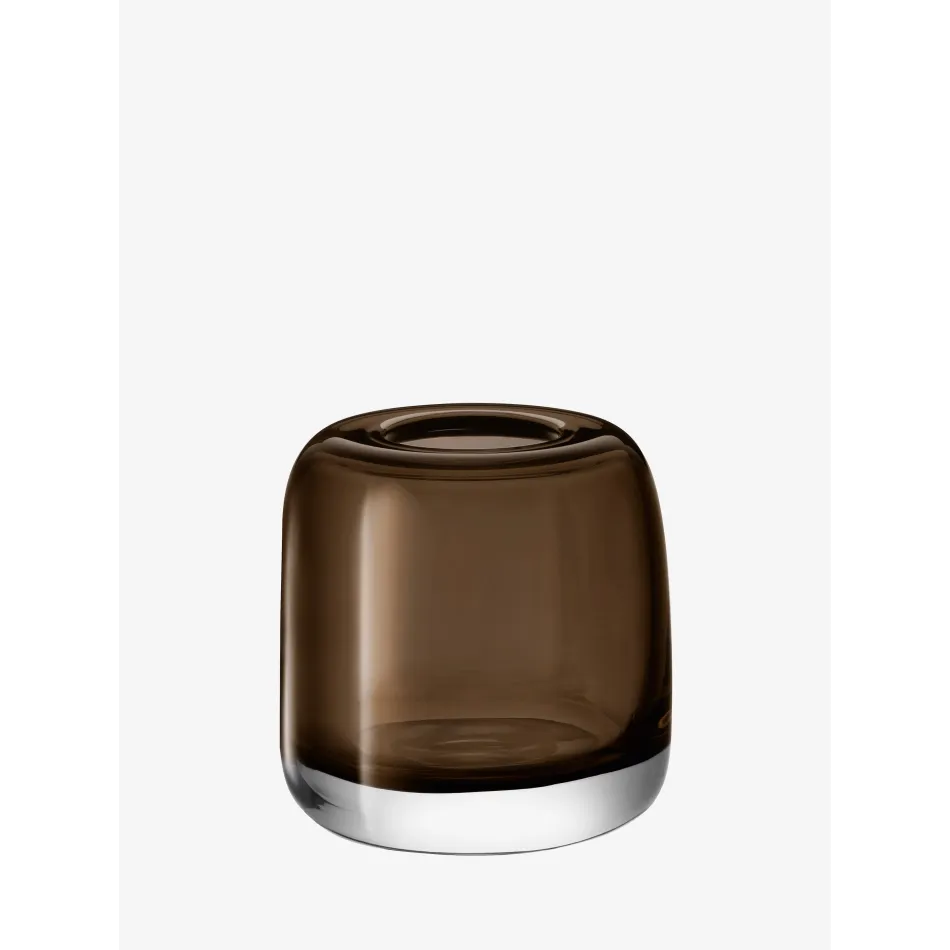 Melt Vase Height 6 in Mushroom Brown