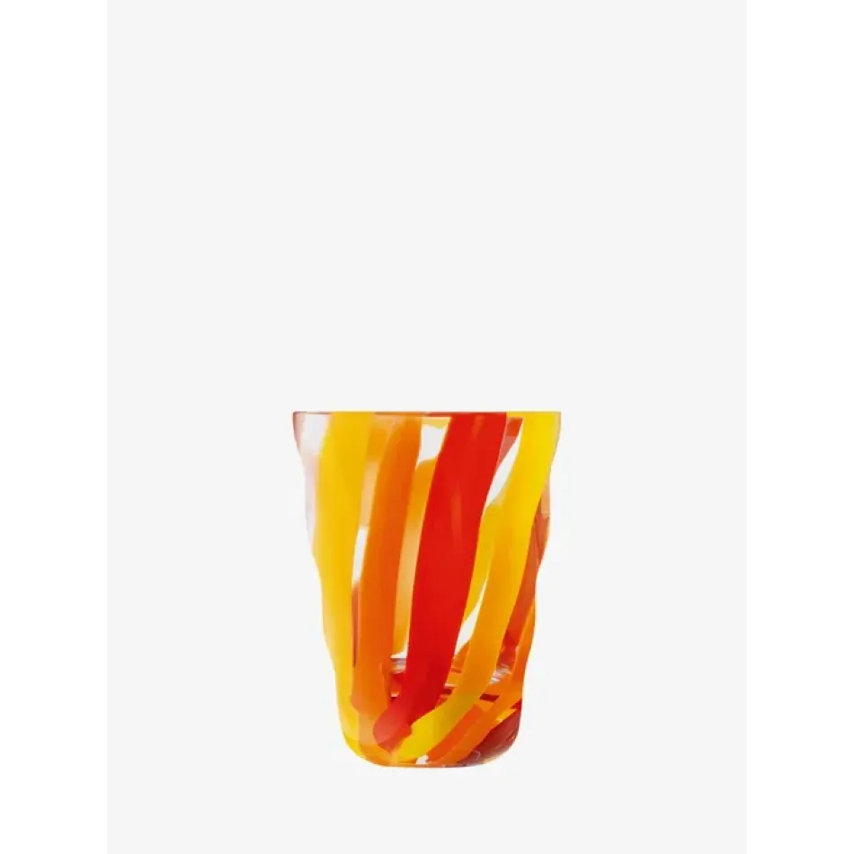 Folk Tumbler 9 oz Orange/Red/Yellow, Set of 2