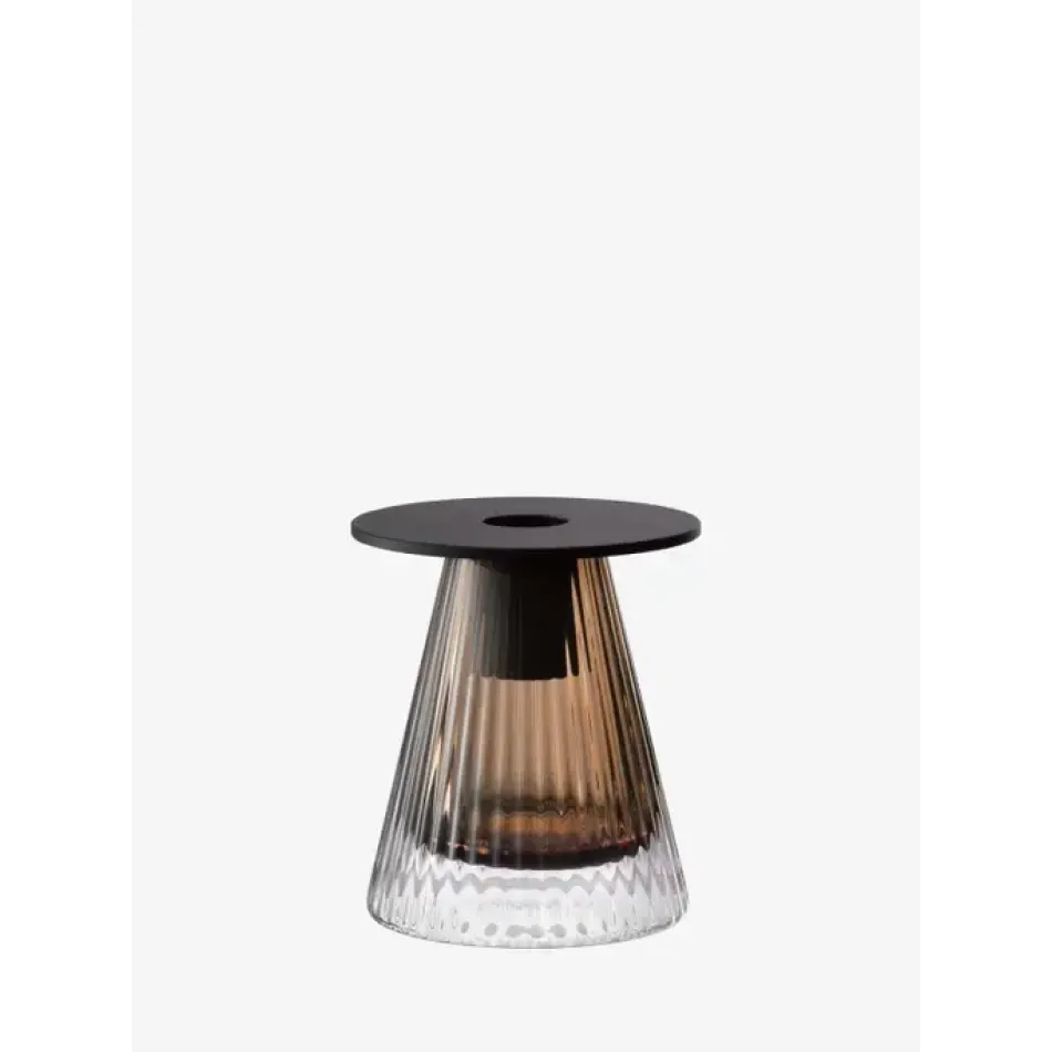 Beacon Taupe/Jet Black Candle Holder/Vase H4in