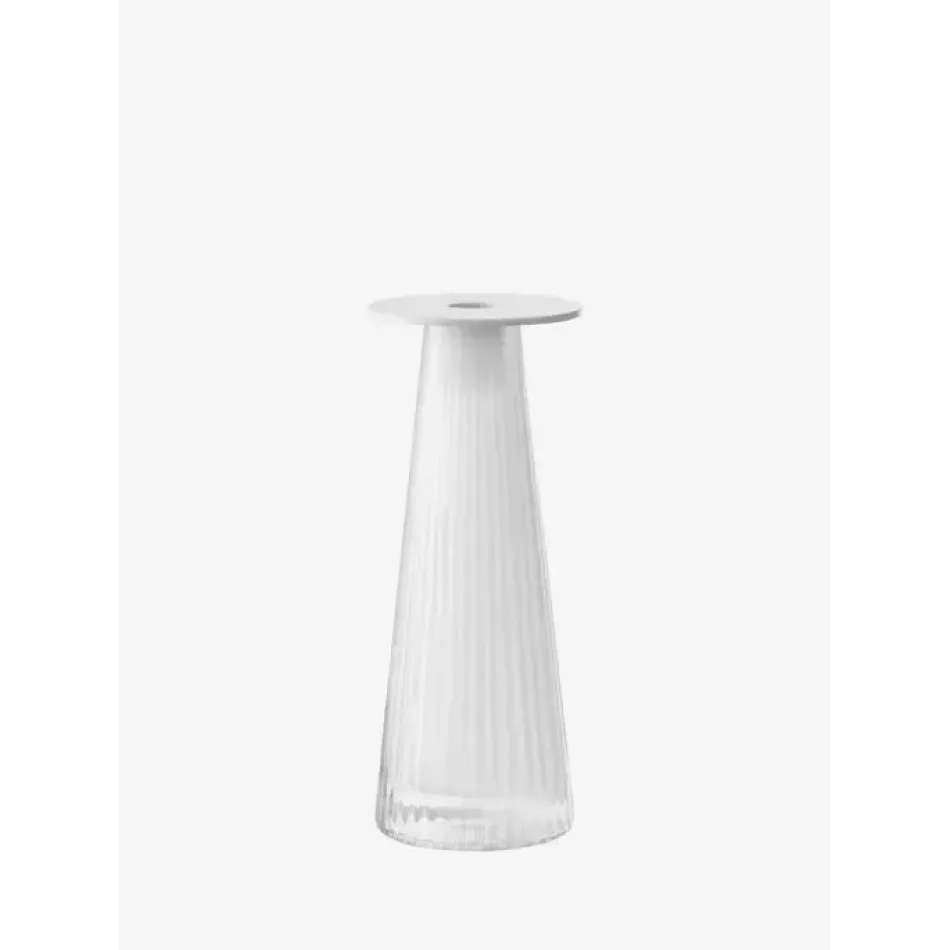 Beacon White/Chalk White Candle Holder/Vase H8.75in