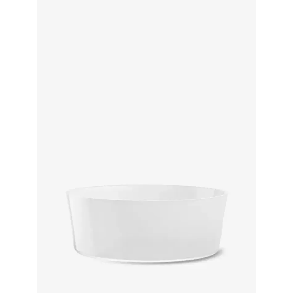 Collective White Glass Bowl Round 11.75in/H4in