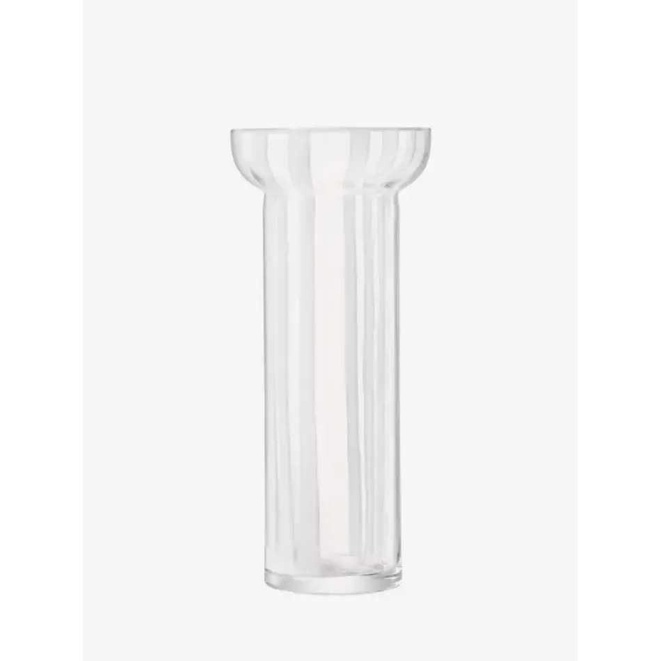 Stripe White Vase H12in