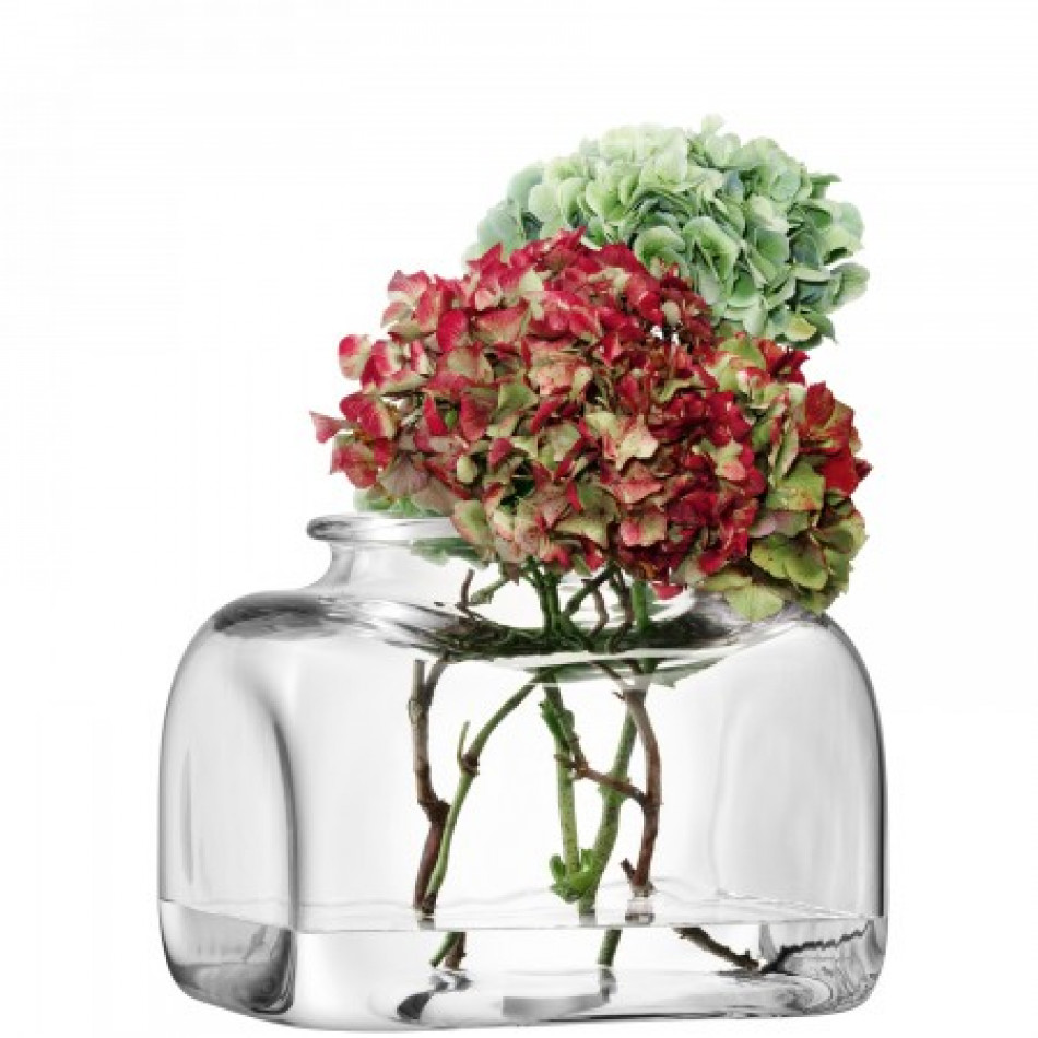 Umberto Vase Height 9.75 in Clear