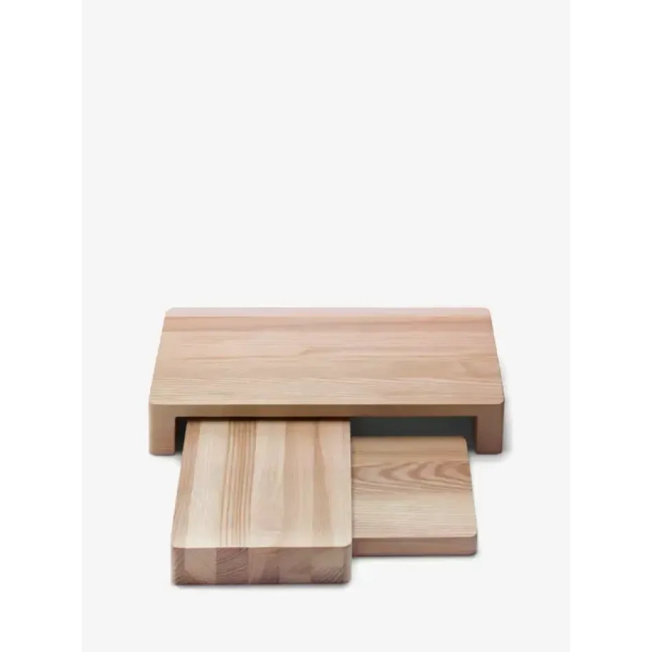 Collective Ash Wood Platter Set L15in W7.5in H2.25in