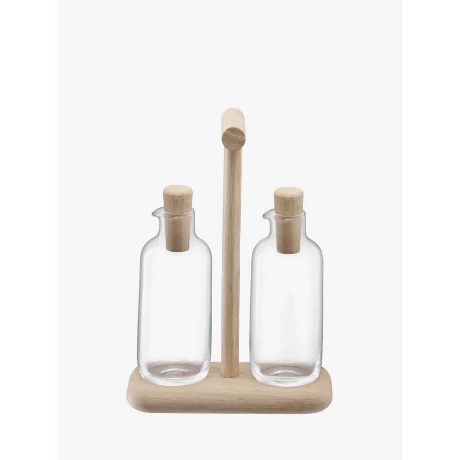 Dine Oil & Vinegar Set & Oak