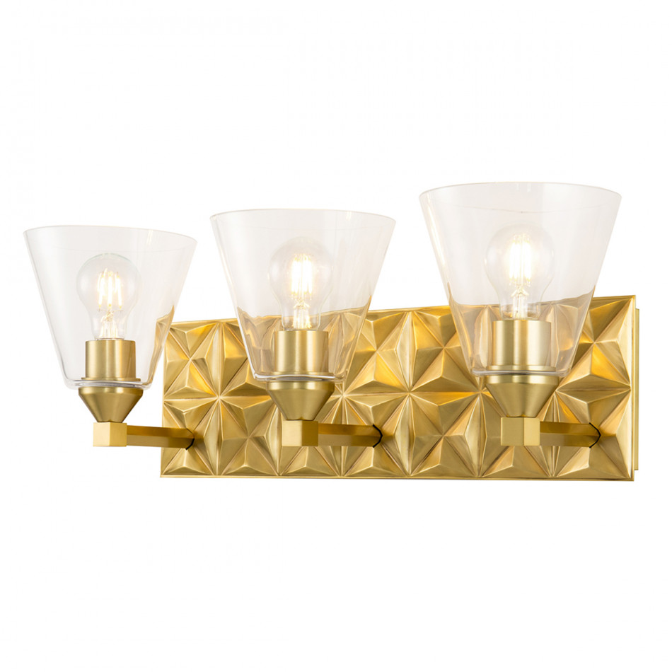 Alpha 3-Light Bath Vanity Brass