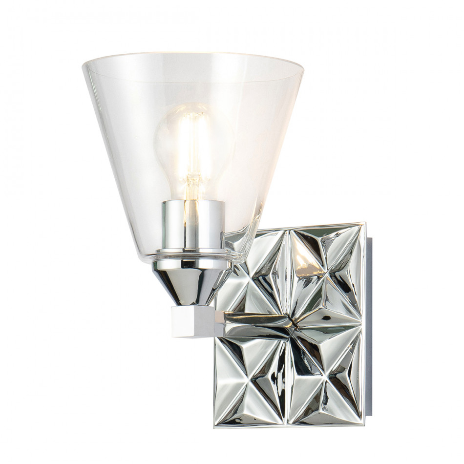 Alpha 1-Light Wall Sconce With Glass