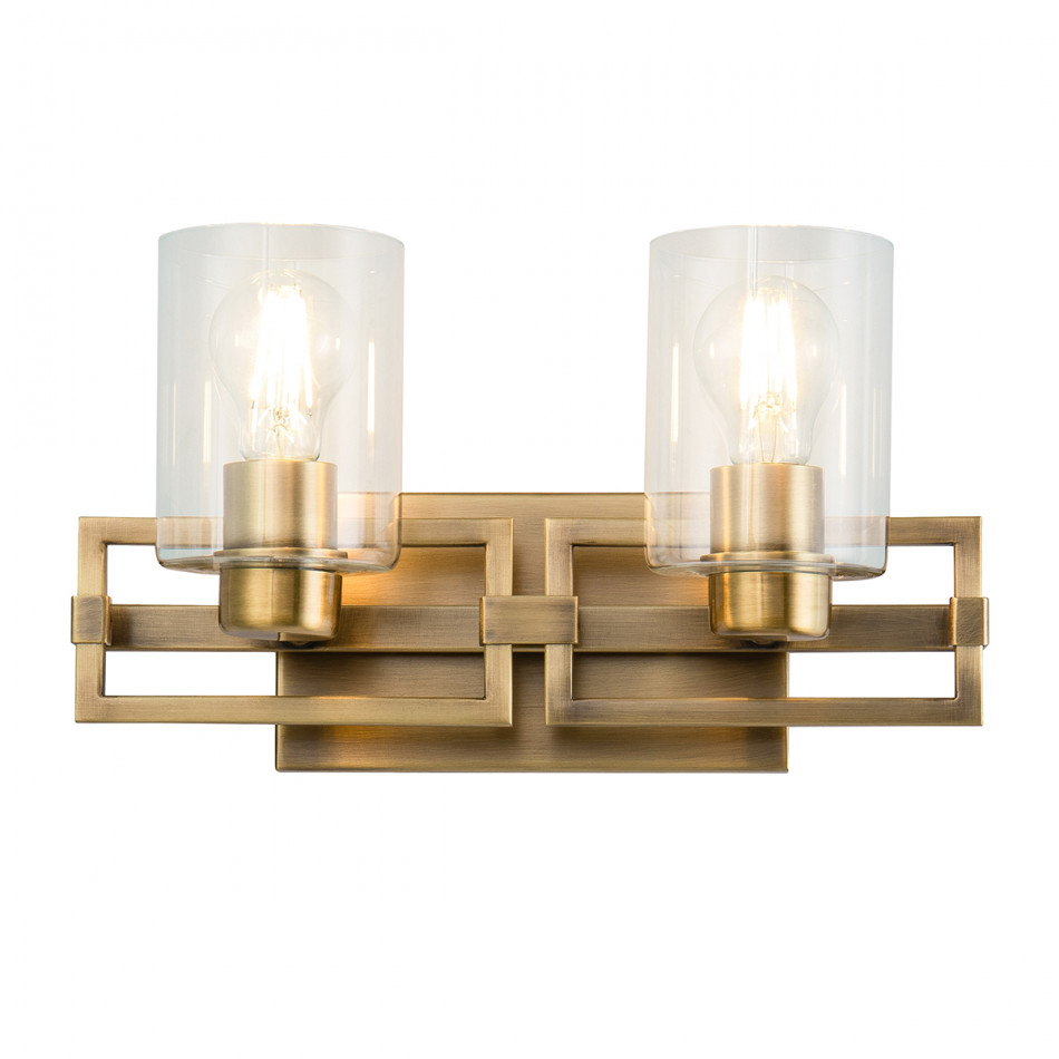 Estes 2-Light Bath Vanity-Light Aged Brass
