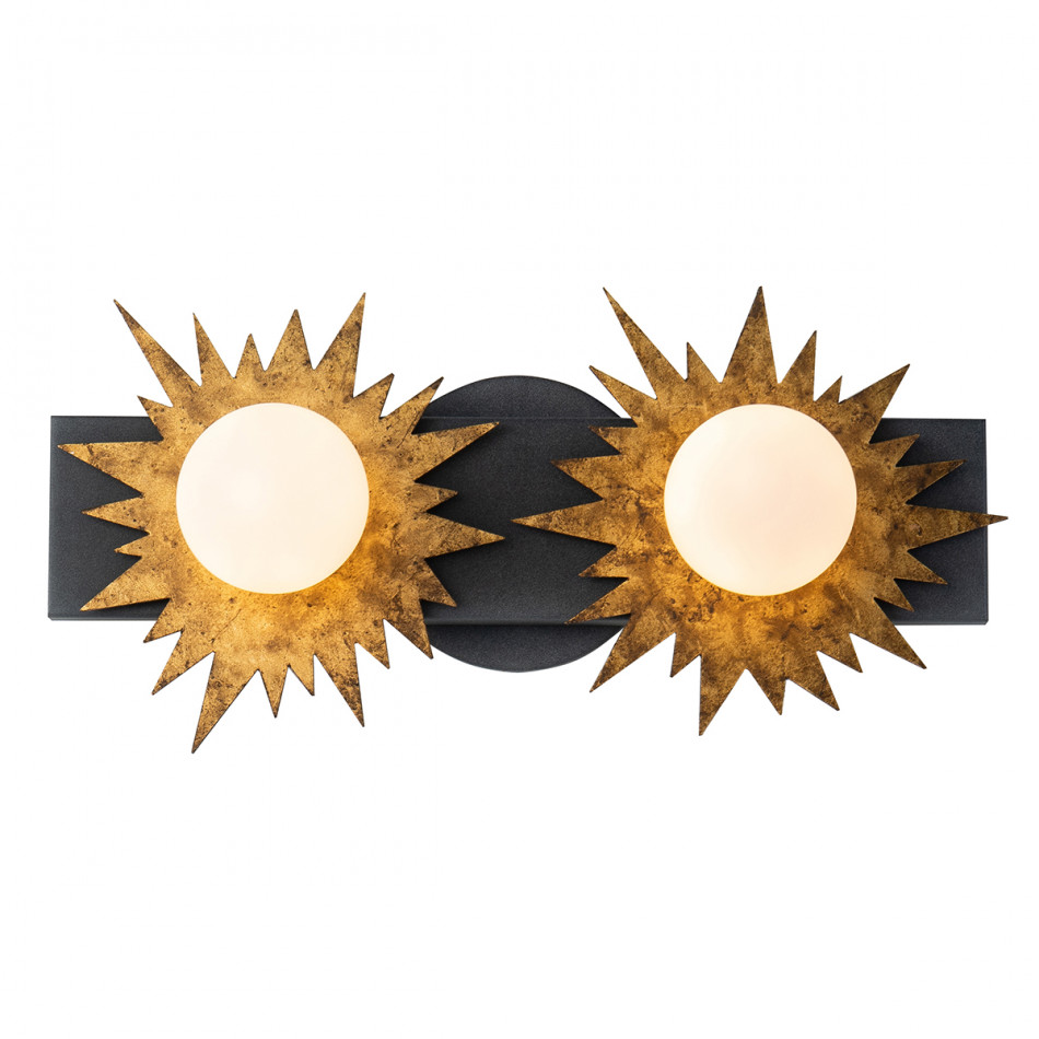 Soleil 2-Light Gold And Zinc Bath Vanity-Light Star Shape