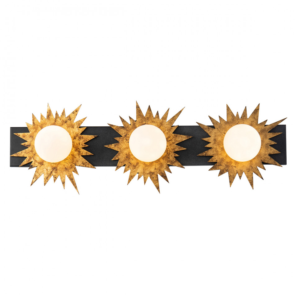 Soleil 3-Light Bath Bar Vanity Gold And Zinc