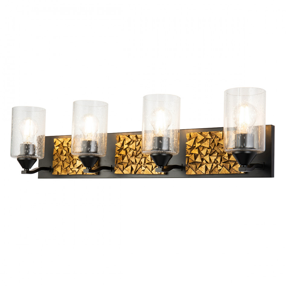 Bocage 4-Light Black And Gold Bath Bar