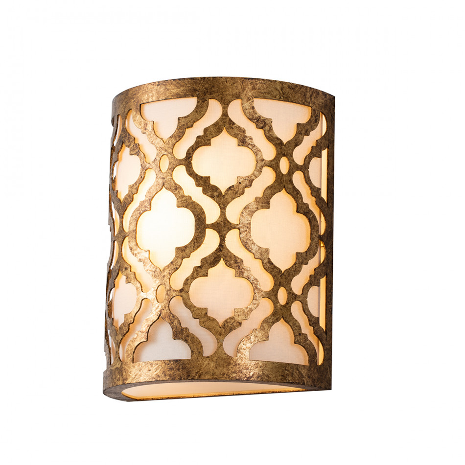 Arabella 2-Light Traditional Wall Bracket Sconce Distressed Gold
