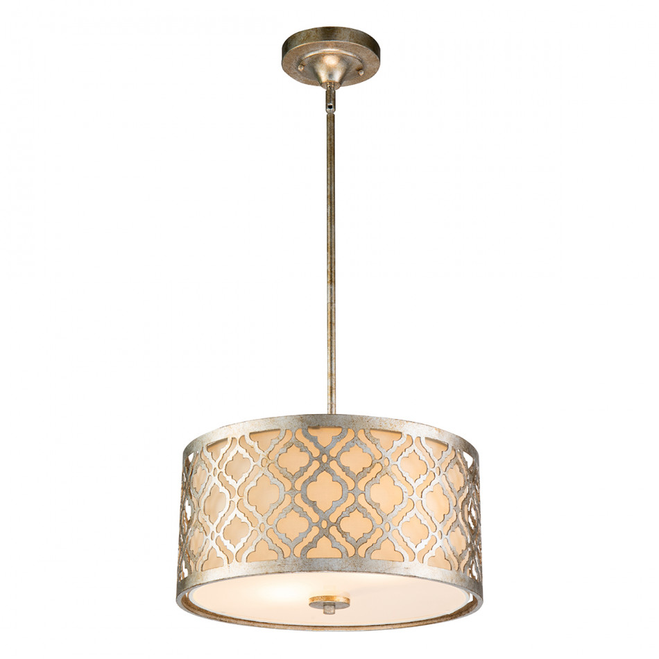 Medium Kitchen Pendant to Semi Flush Distressed Silver By Lucas McKearn