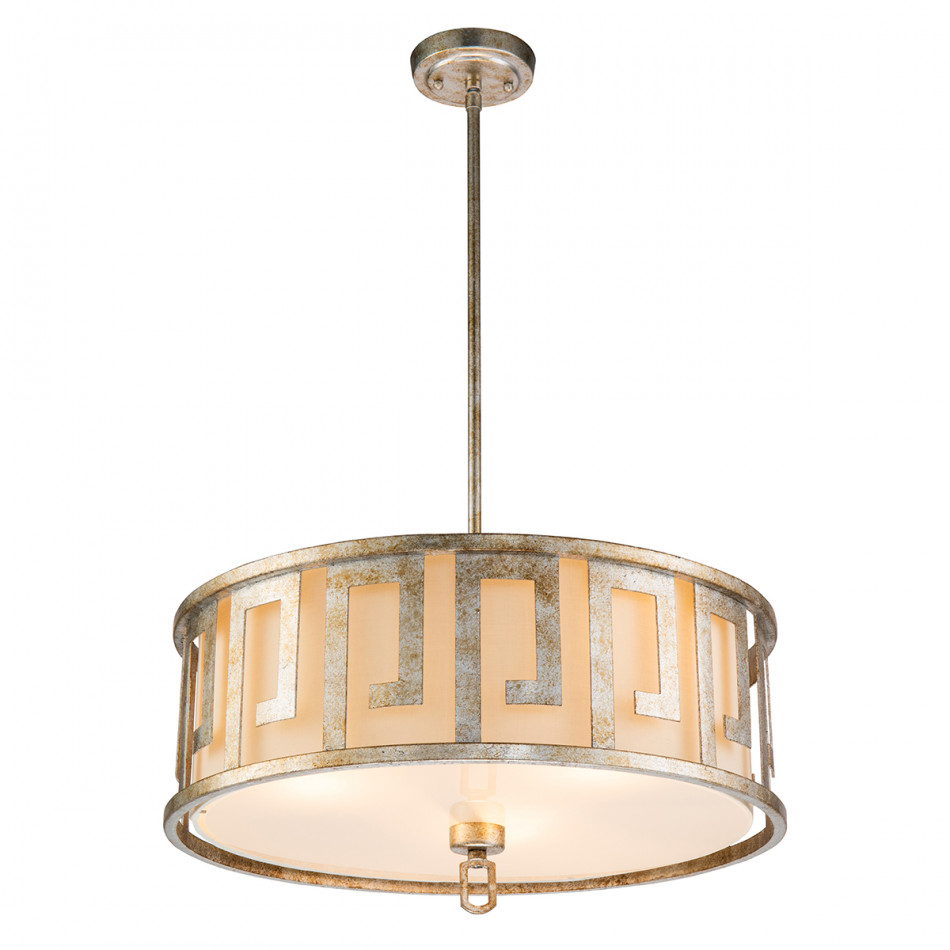 Large Kitchen Island Pendant Semi Flush Distressed Silver By Lucas McKearn Lemuria Family