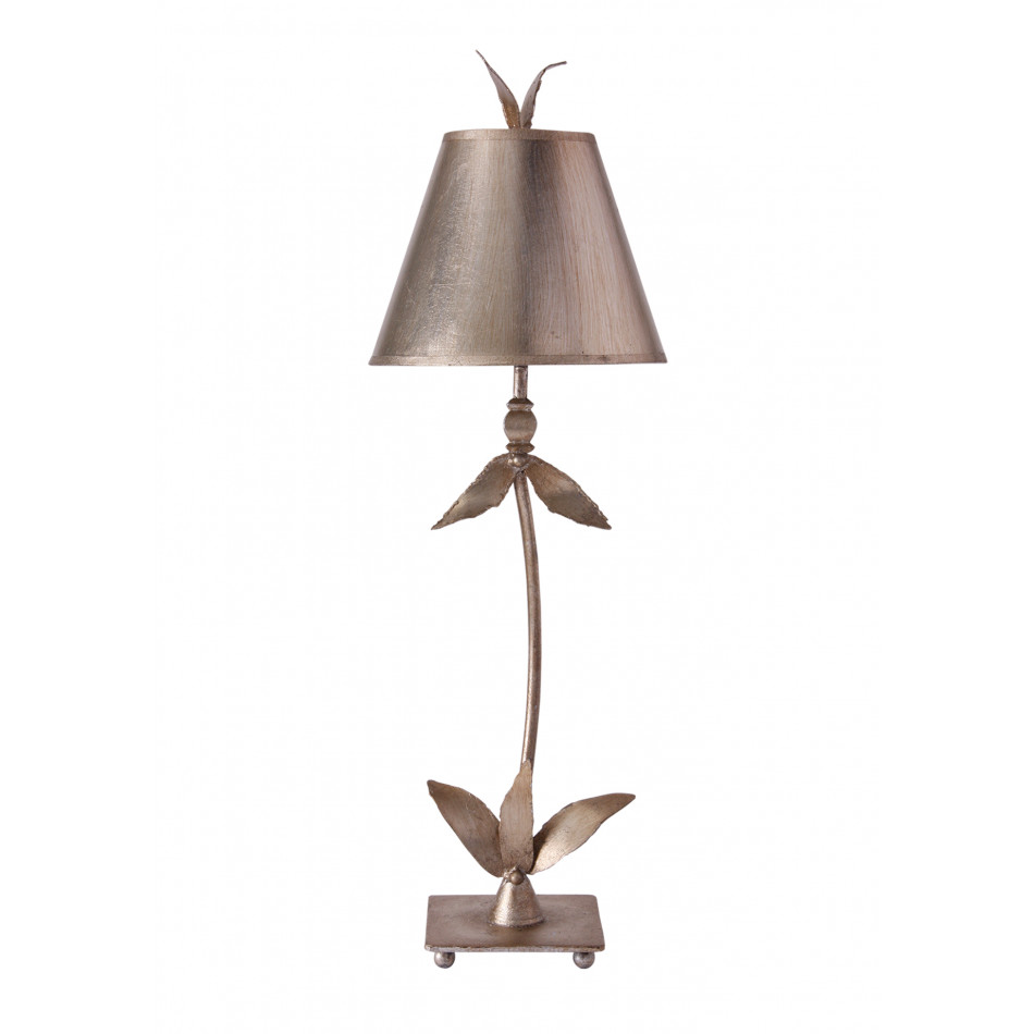 Red Bell Silver Buffet Table Lamp
