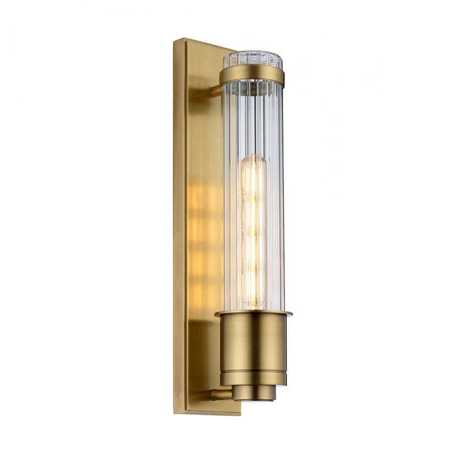 Wellington 1-Light Bath-Light Aged Brass
