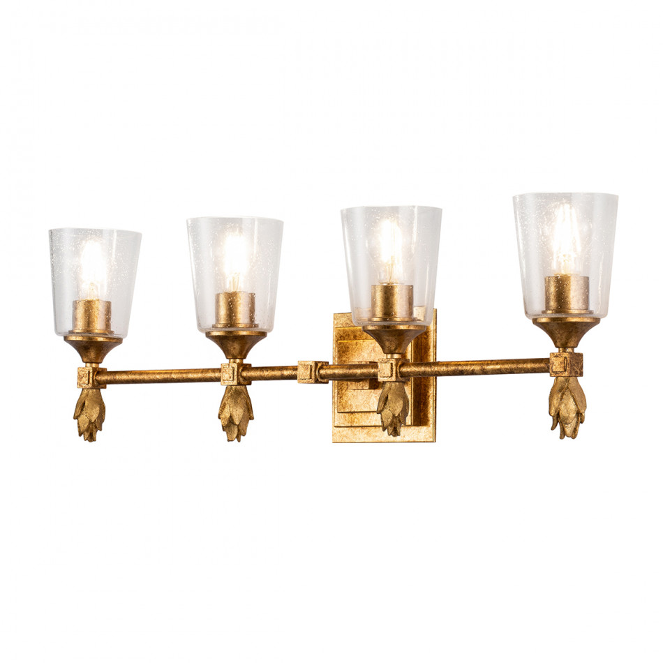 Vetiver 4-Light Bath Bar Gold