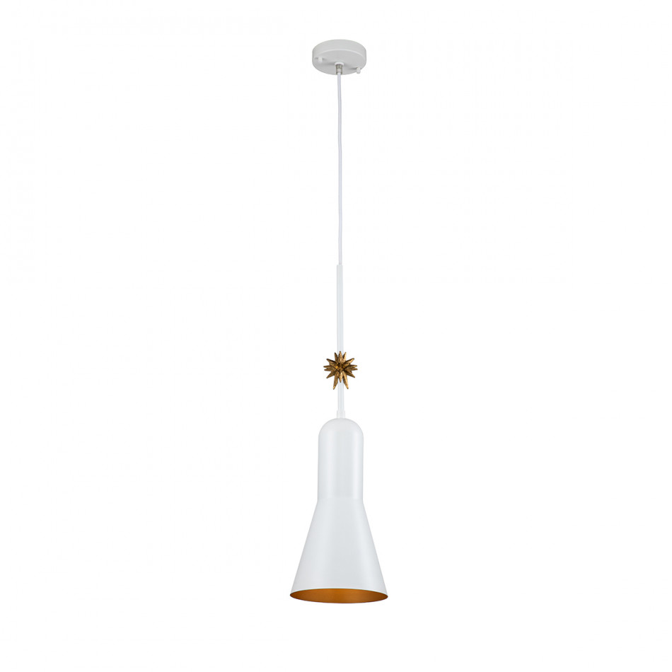 Etoille Large White Pendant with Star