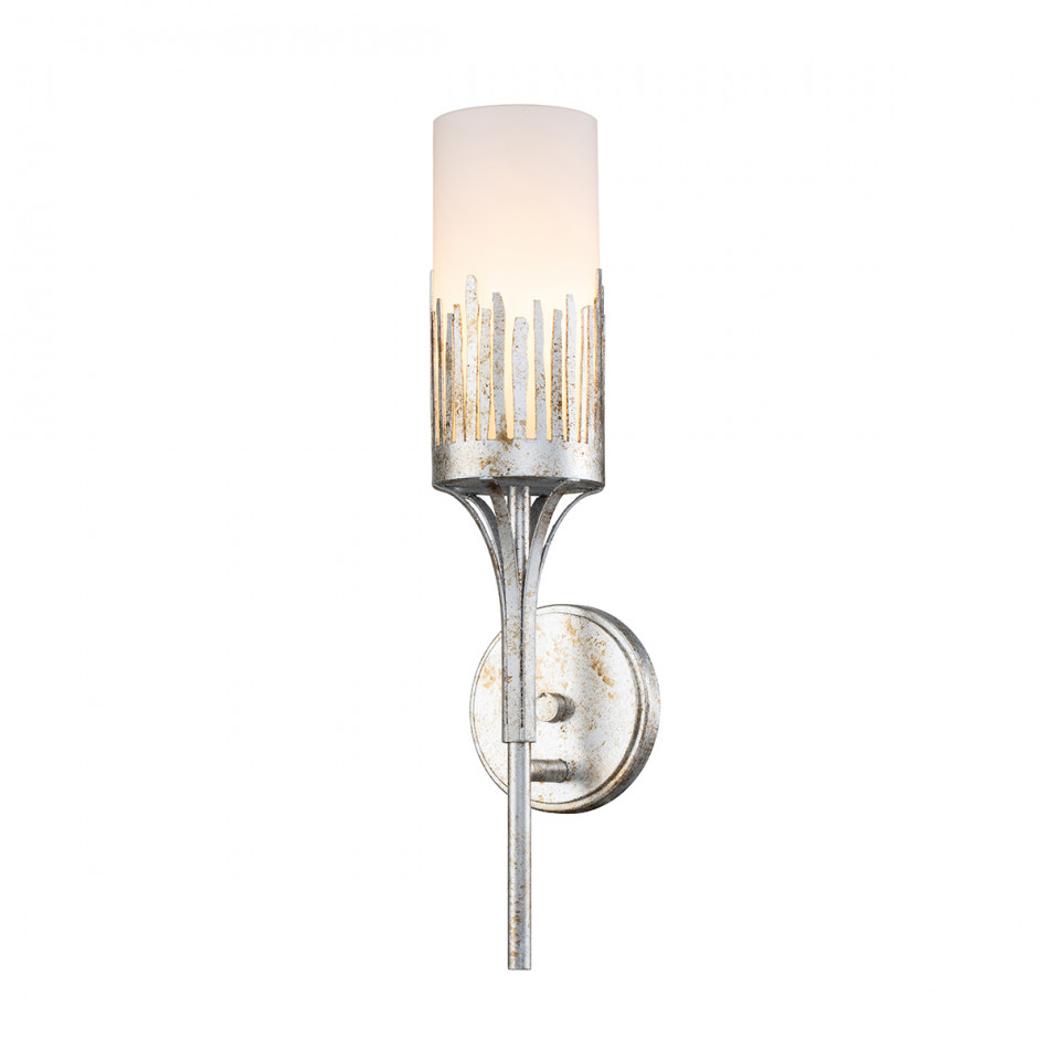 Manor 1-Light Sconce Silver Leaf