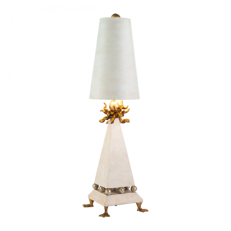 Leda Table Lamp a Weathered Brown Finish