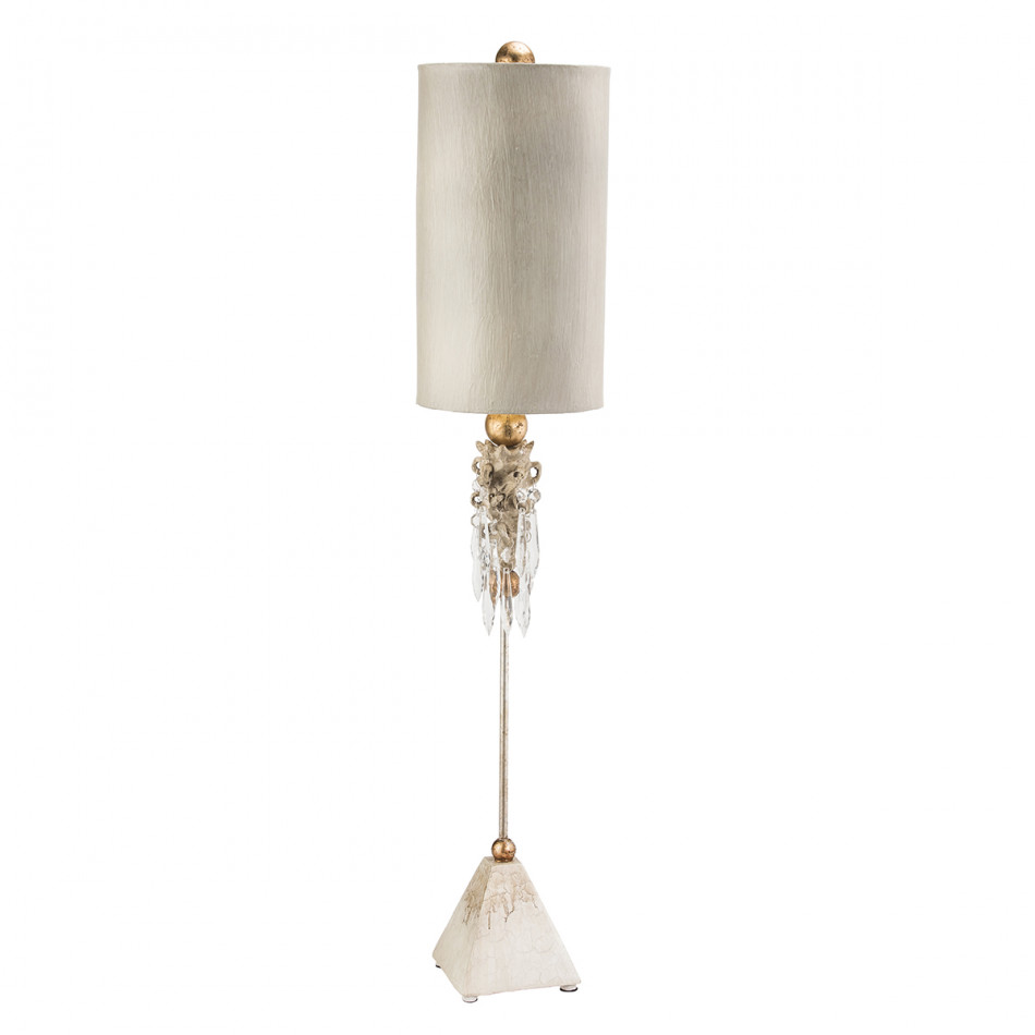 Madison Tall Buffet Table Lamp with Crystal Gold and Silver